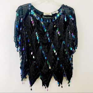 Sweet Lo Hand Beaded/100% Silk Top! 😍